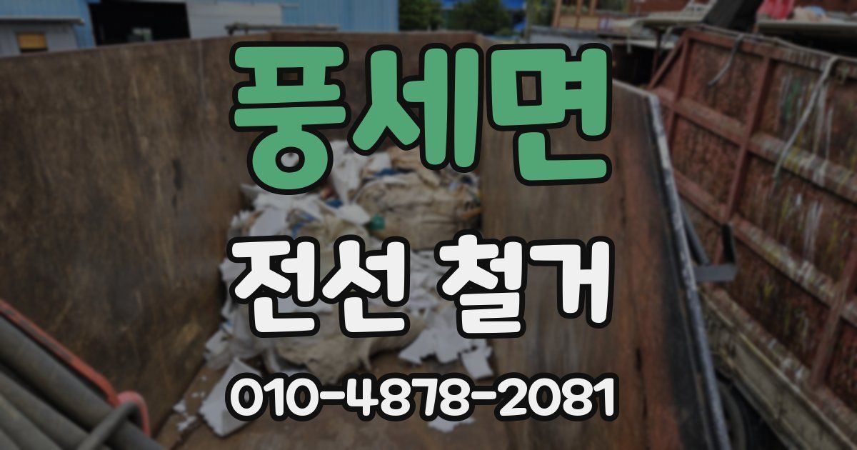 풍세면 전선 철거