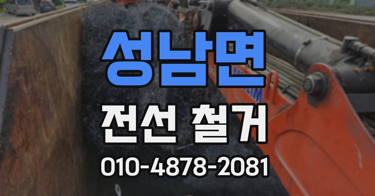 성남면 전선 철거
