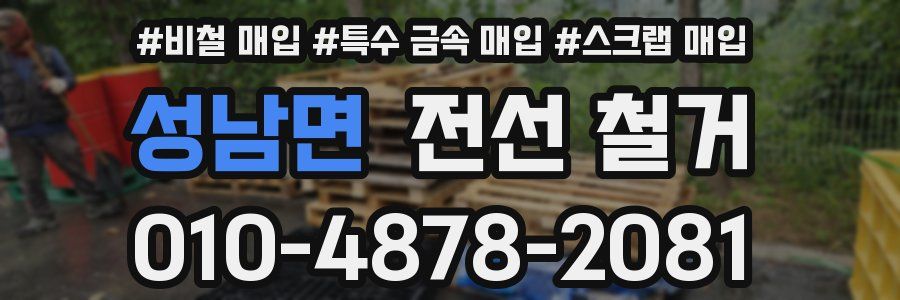 성남면 전선 철거