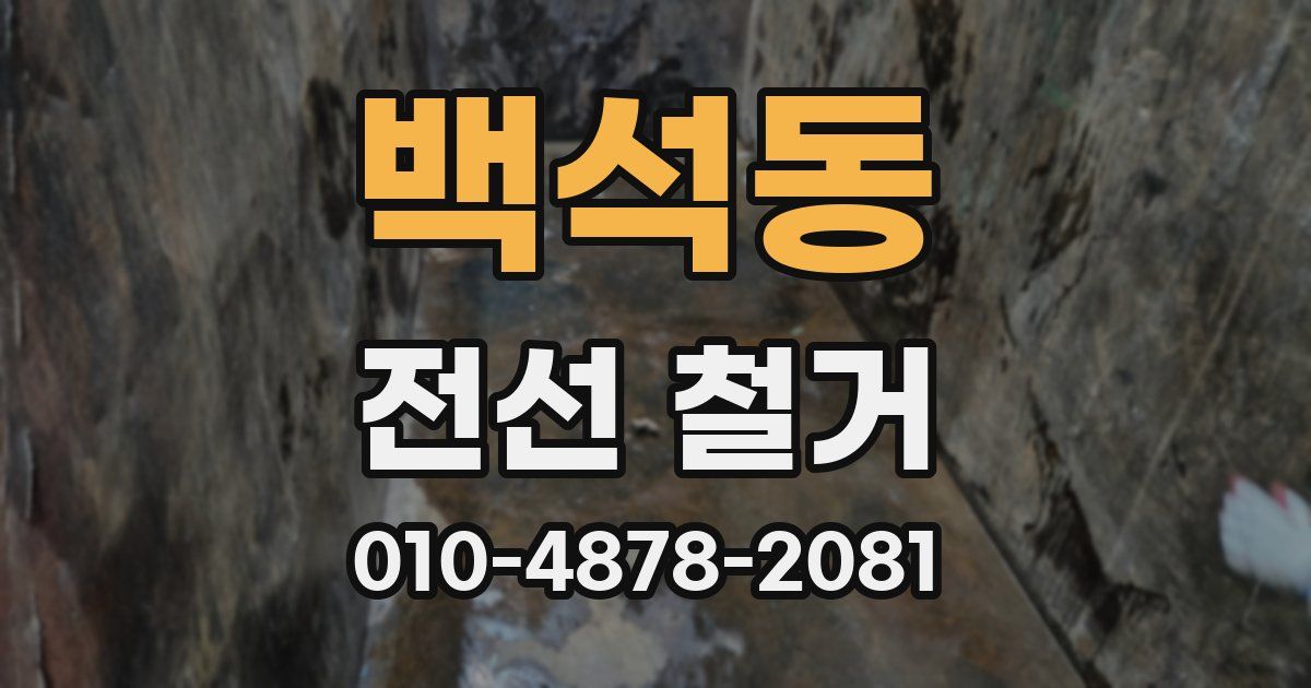 백석동 전선 철거