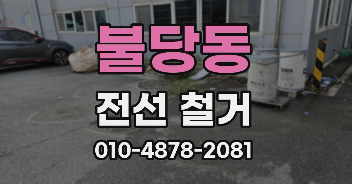 불당동 전선 철거