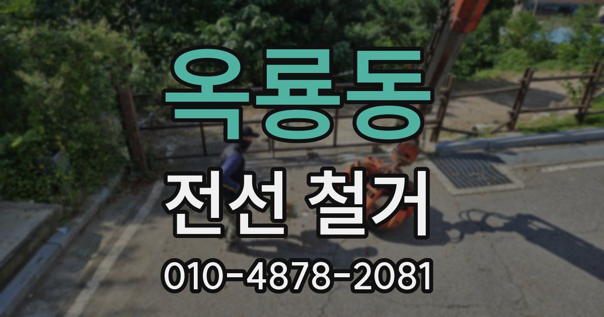 옥룡동 전선 철거
