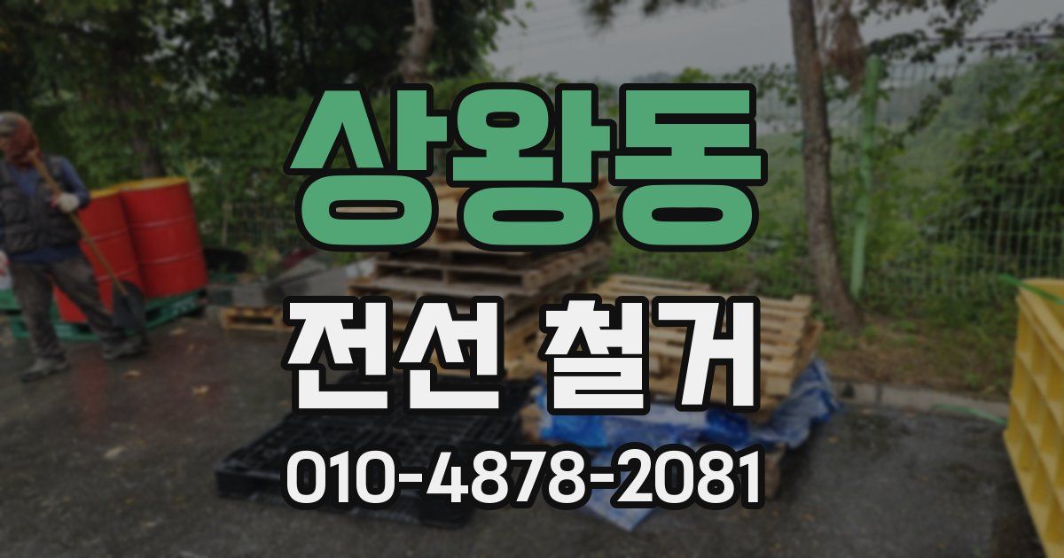 상왕동 전선 철거