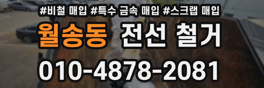 월송동 전선 철거