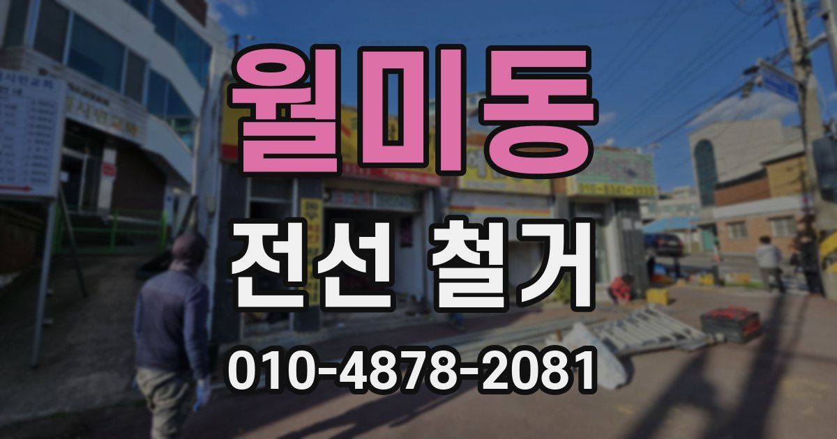 월미동 전선 철거