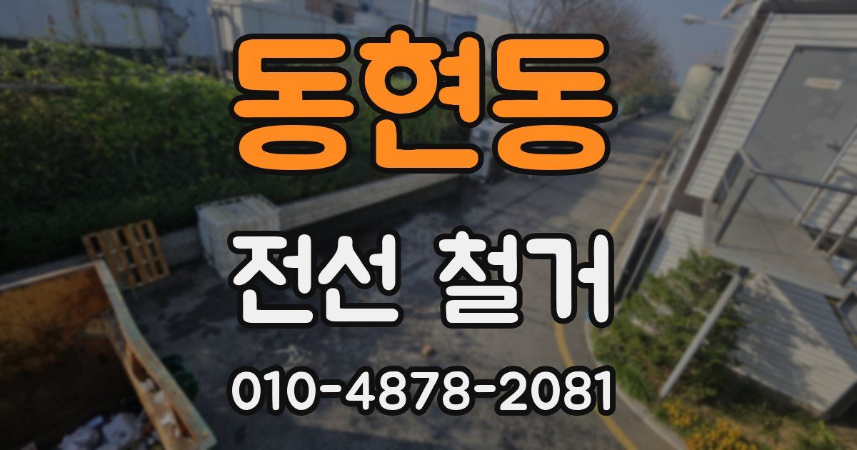 동현동 전선 철거