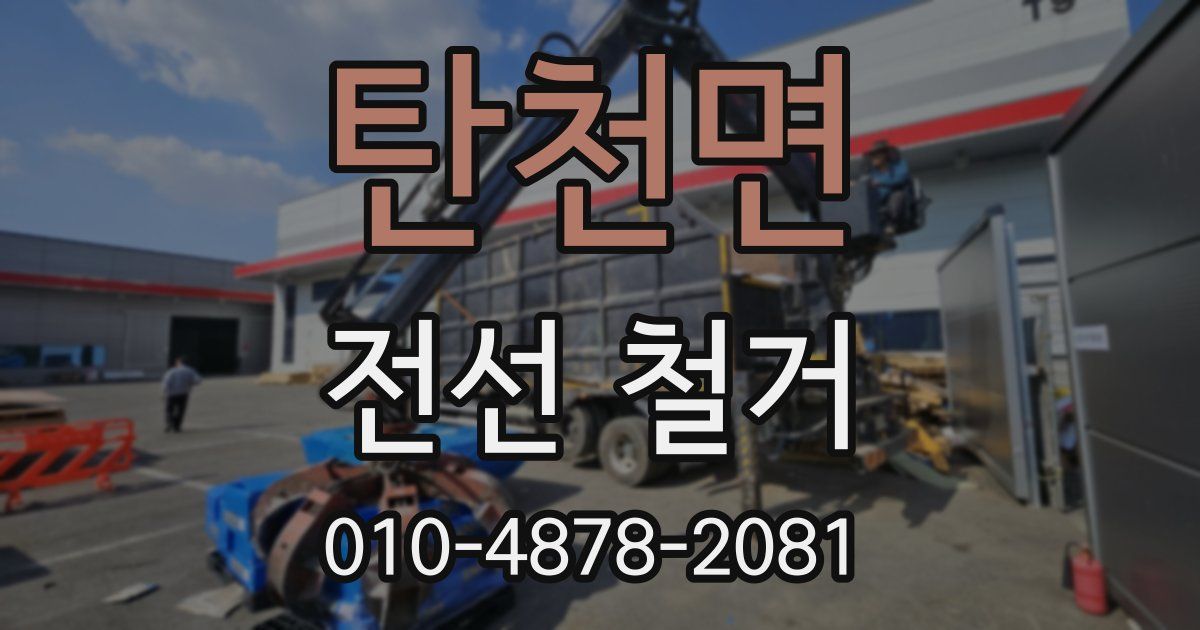 탄천면 전선 철거
