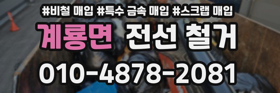 계룡면 전선 철거