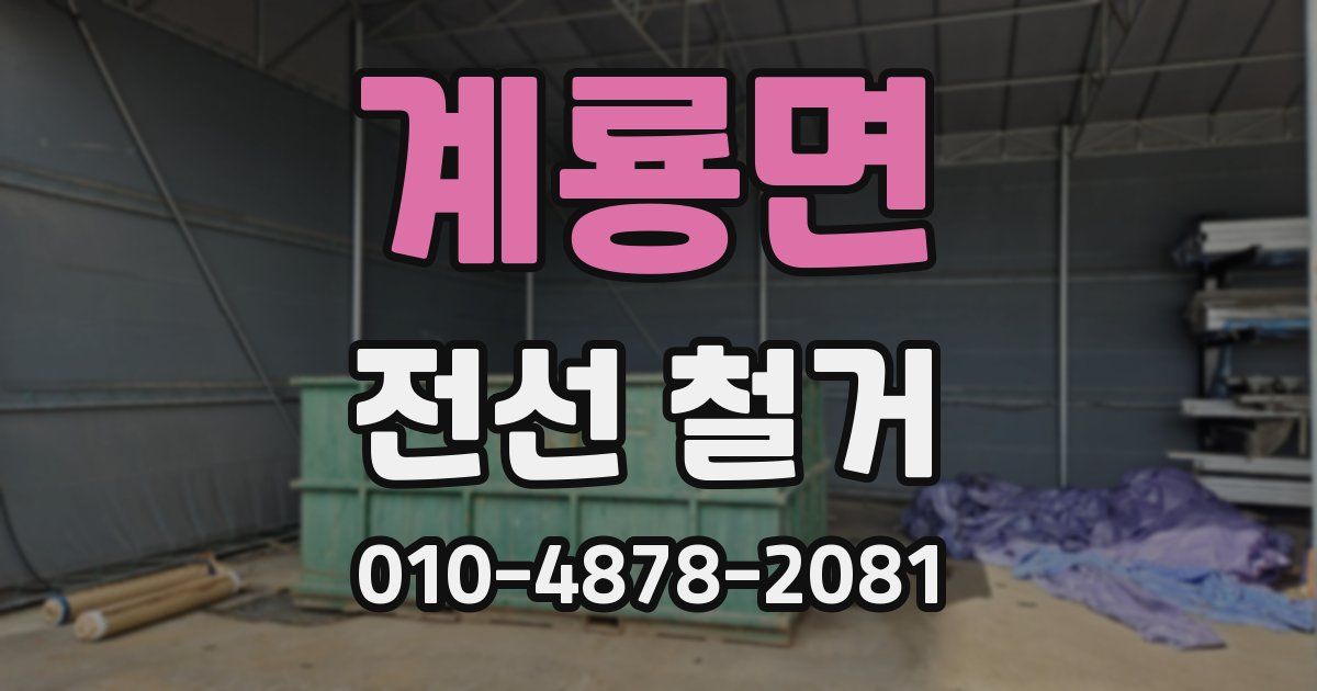 계룡면 전선 철거