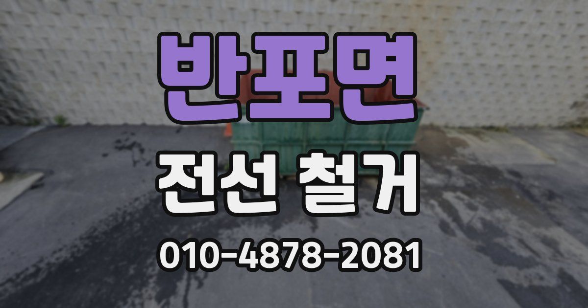 반포면 전선 철거