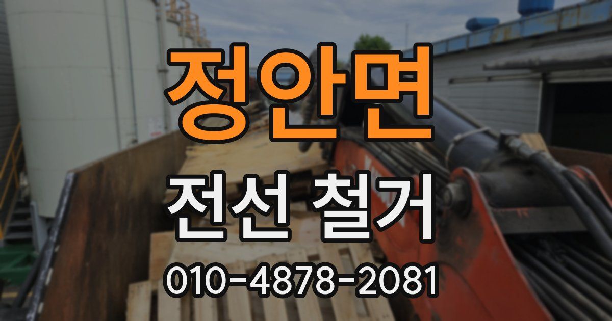 정안면 전선 철거