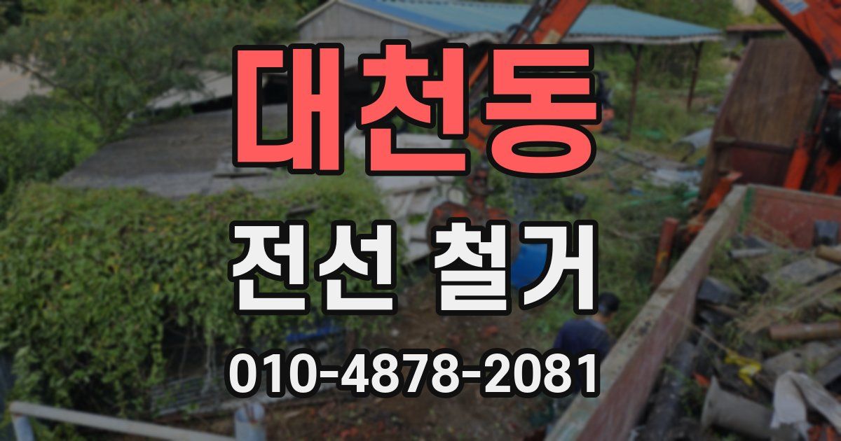 대천동 전선 철거