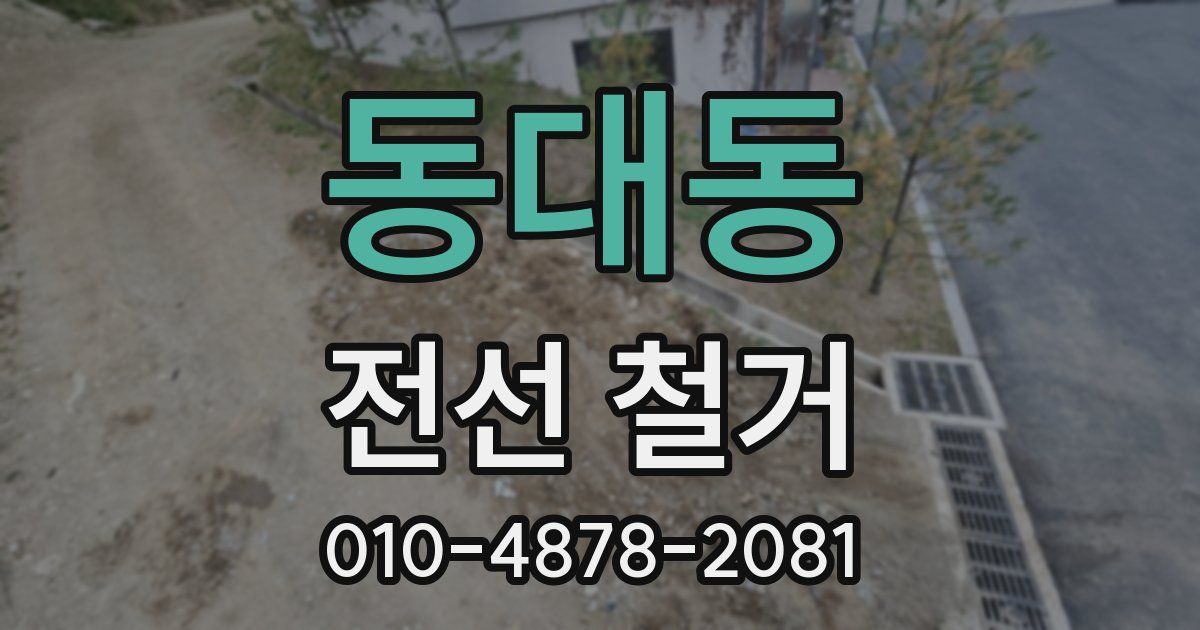 동대동 전선 철거