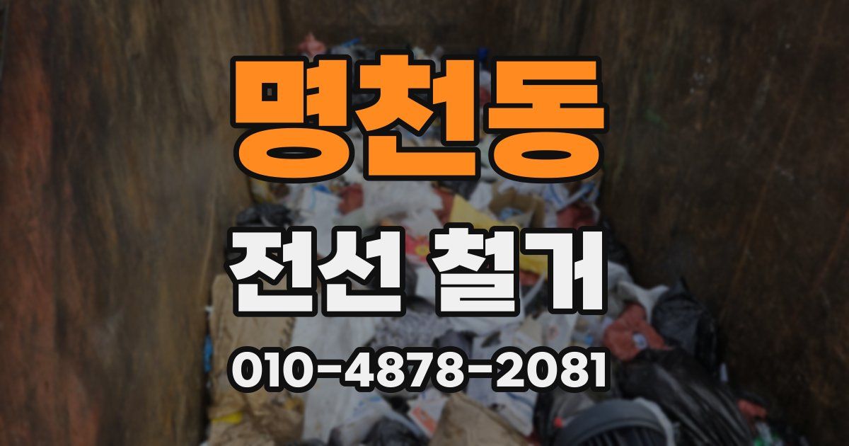 명천동 전선 철거