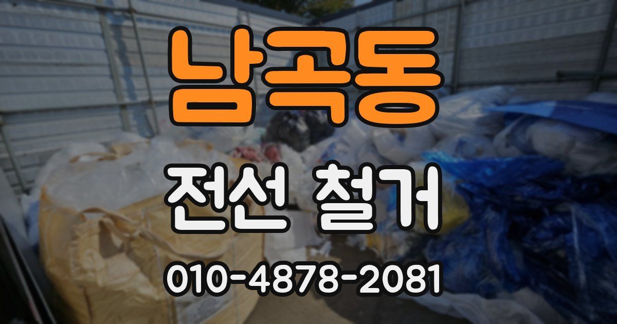 남곡동 전선 철거