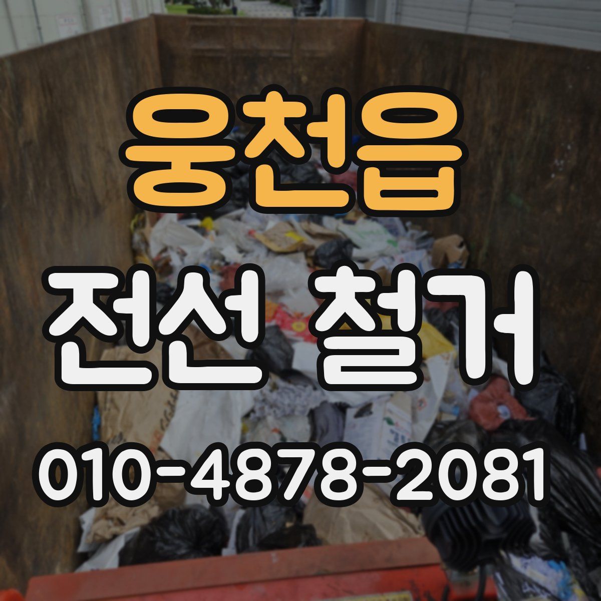 웅천읍 전선 철거