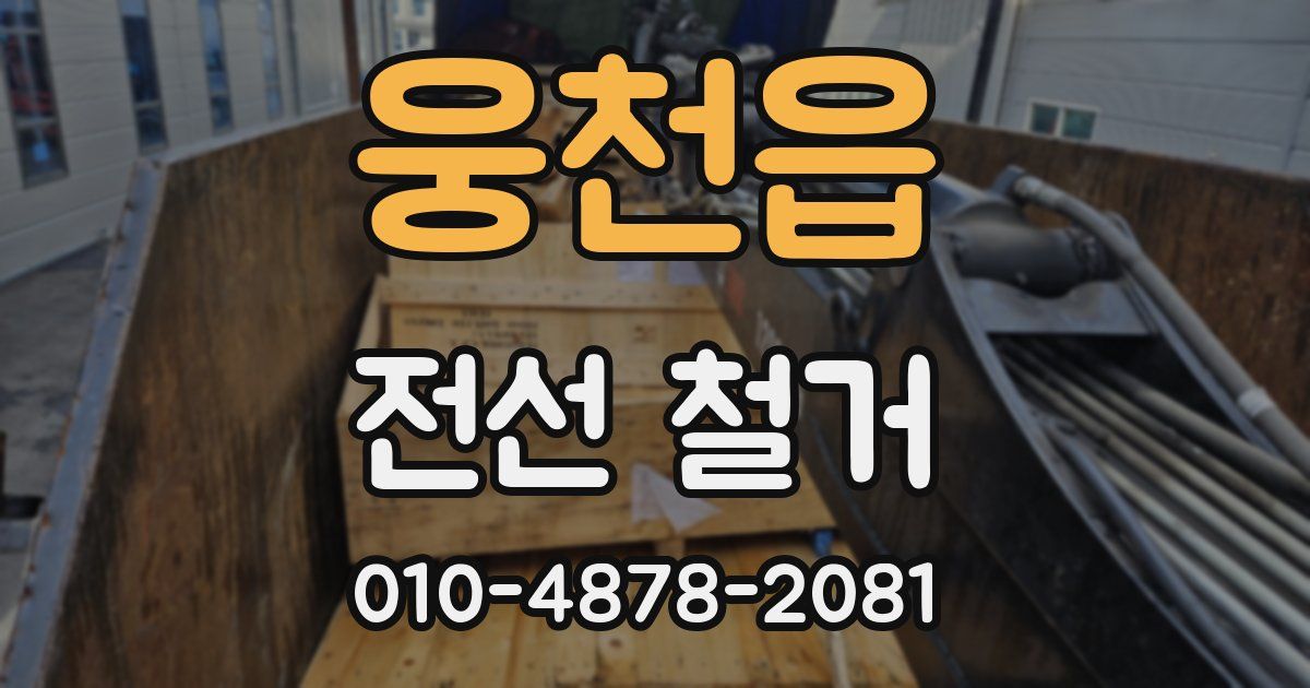 웅천읍 전선 철거