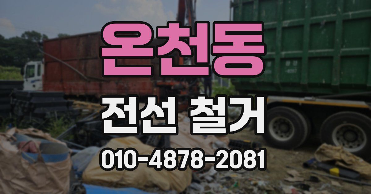 온천동 전선 철거