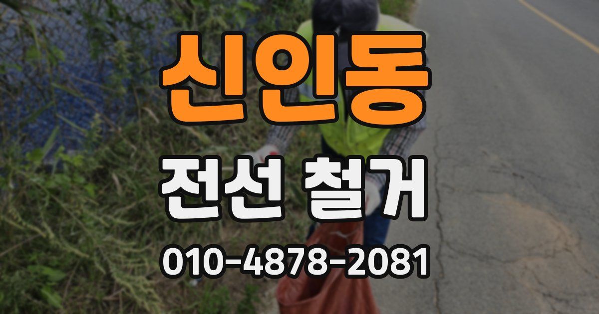신인동 전선 철거