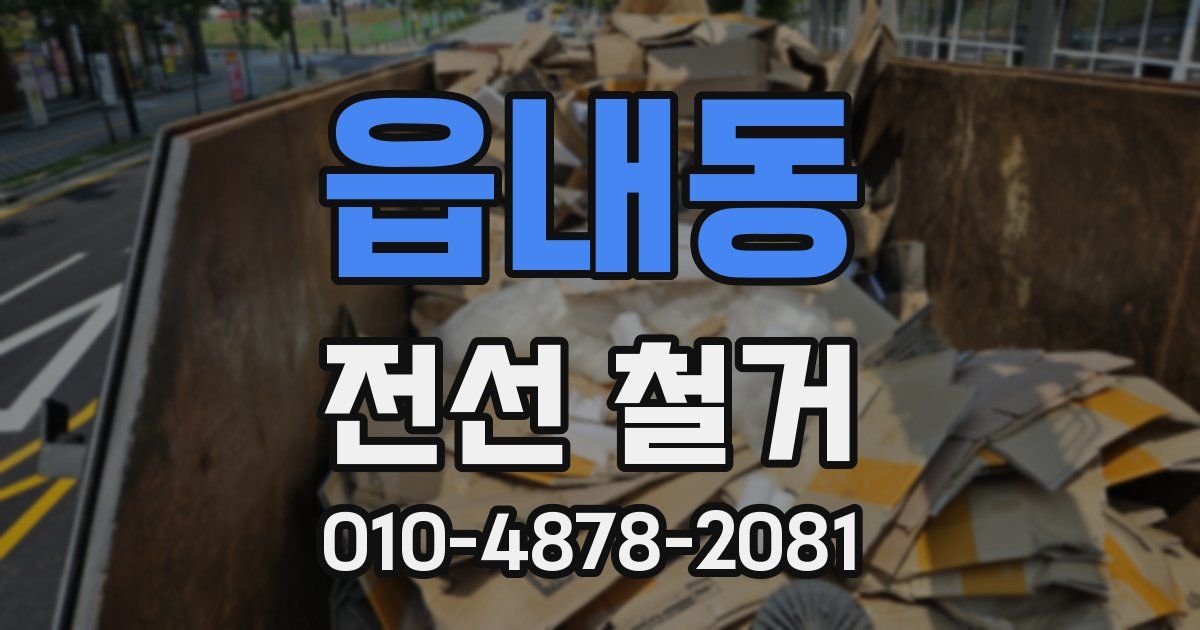 읍내동 전선 철거