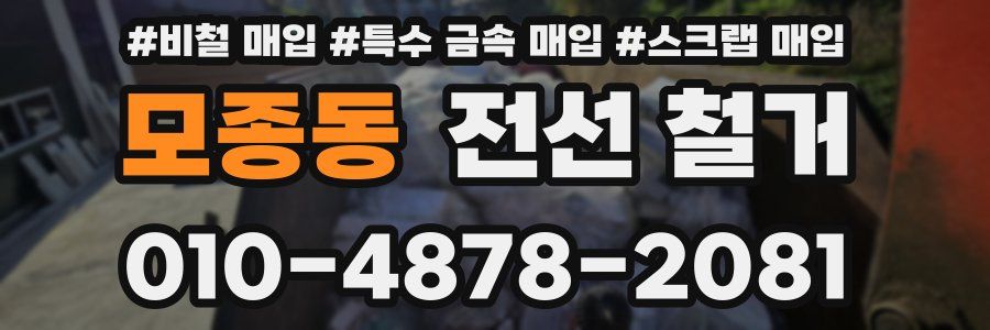 모종동 전선 철거