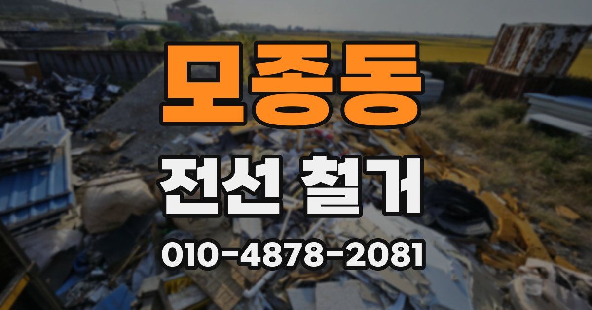 모종동 전선 철거