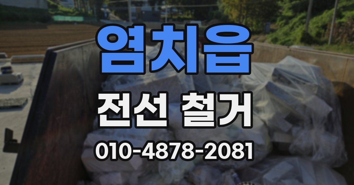 염치읍 전선 철거