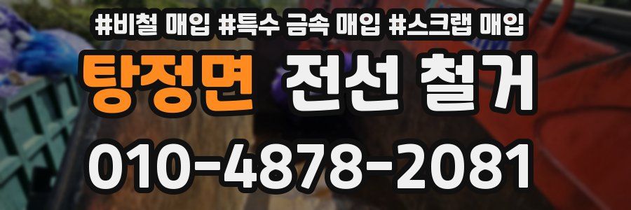 탕정면 전선 철거