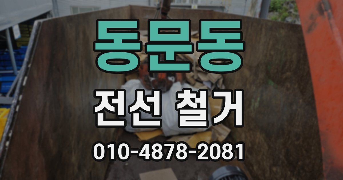 동문동 전선 철거