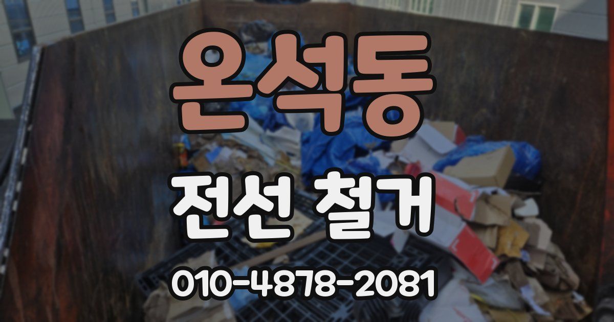 온석동 전선 철거