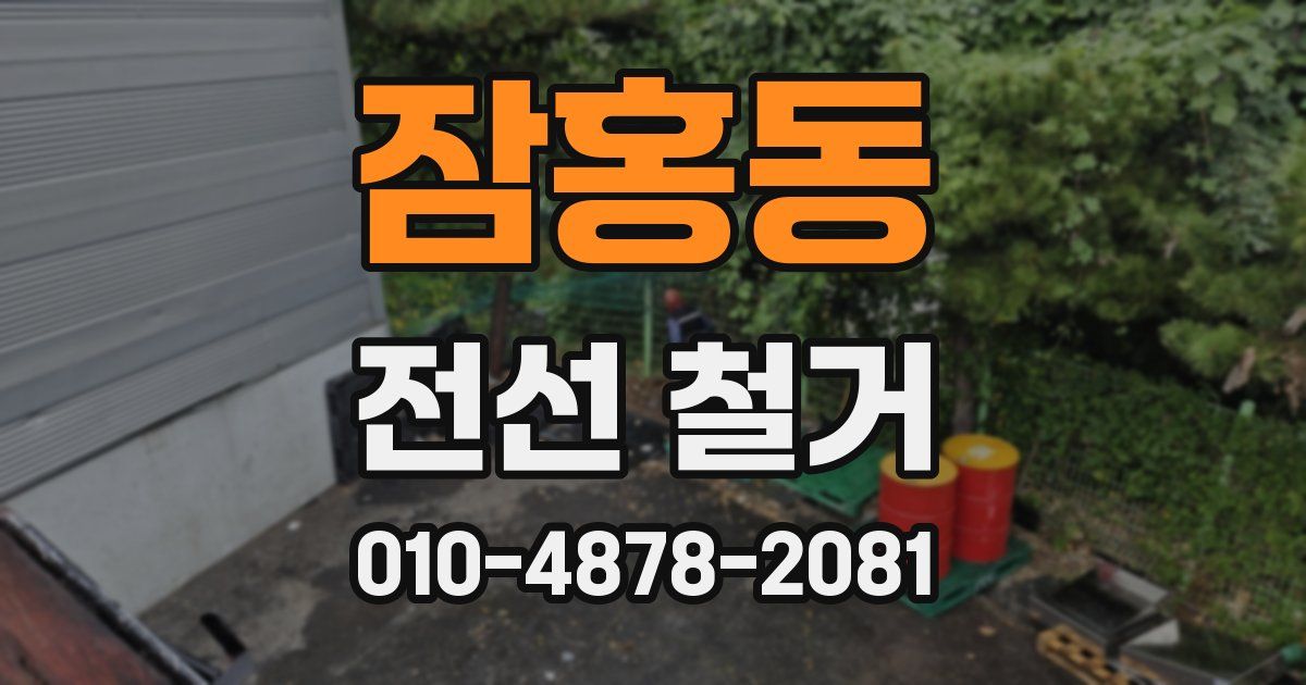 잠홍동 전선 철거