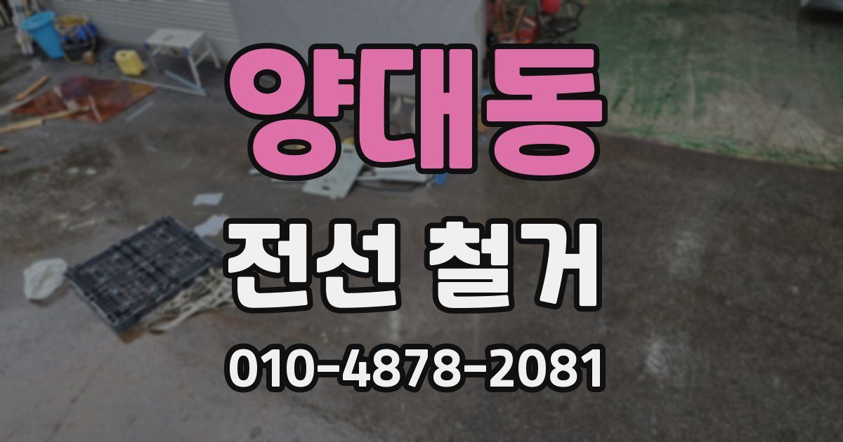 양대동 전선 철거
