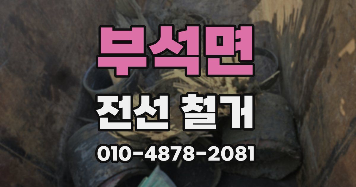 부석면 전선 철거