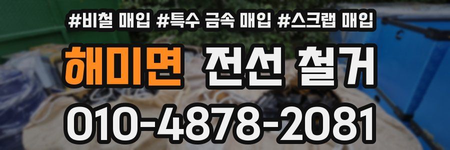 해미면 전선 철거