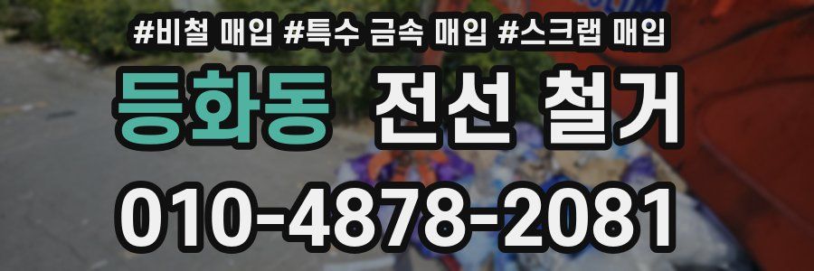 등화동 전선 철거