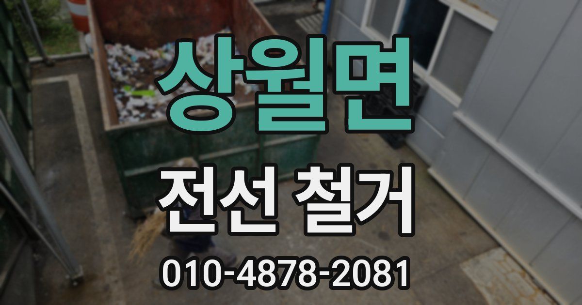 상월면 전선 철거