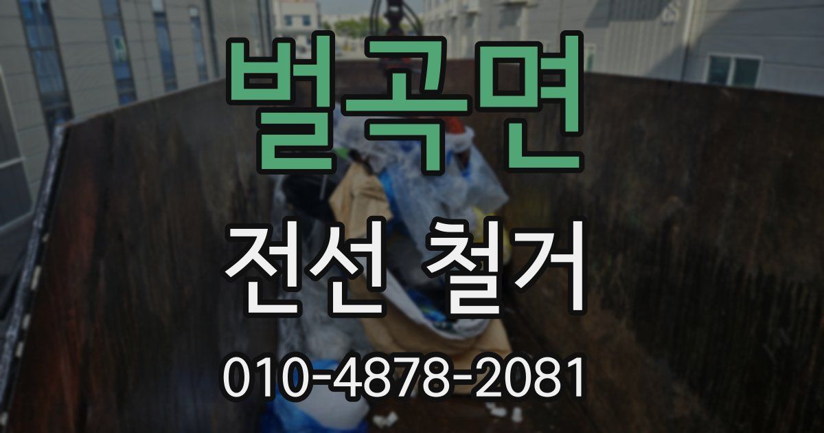 벌곡면 전선 철거