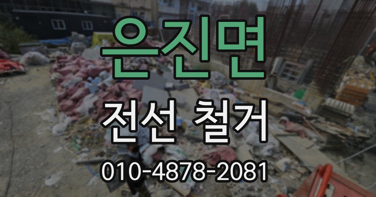 은진면 전선 철거