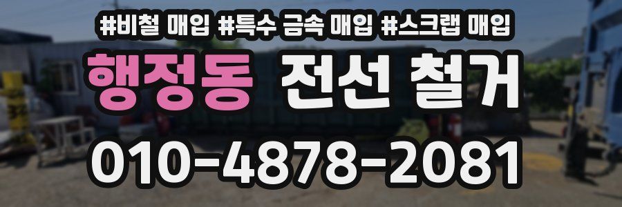 행정동 전선 철거