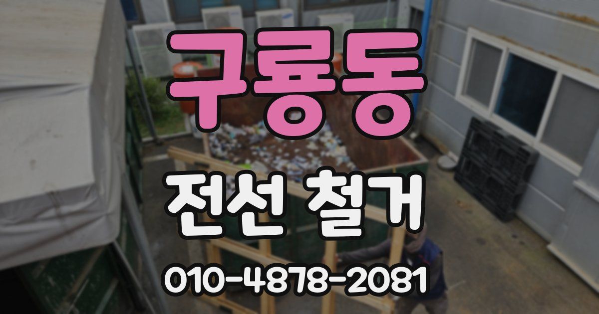 구룡동 전선 철거