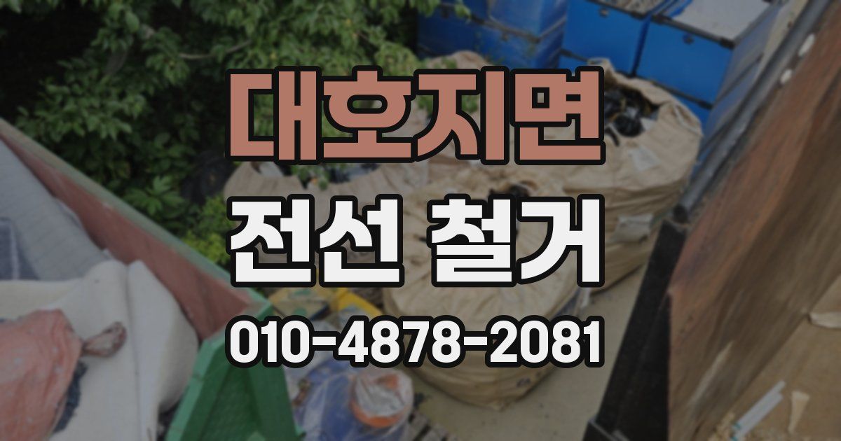 대호지면 전선 철거