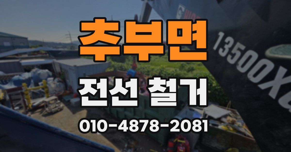 추부면 전선 철거