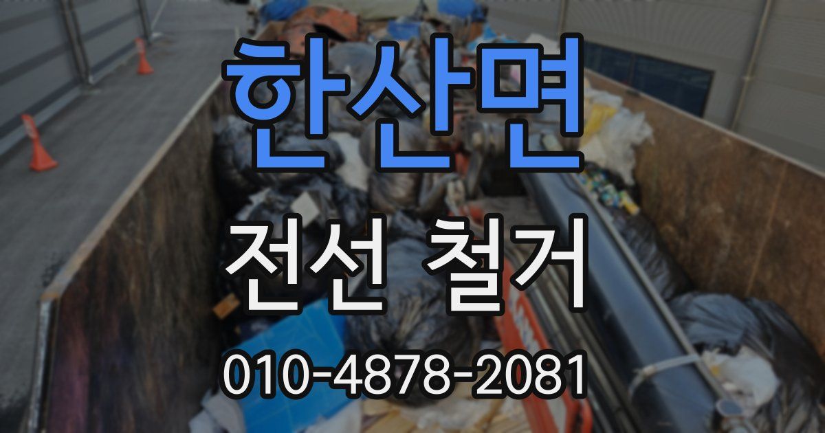 한산면 전선 철거
