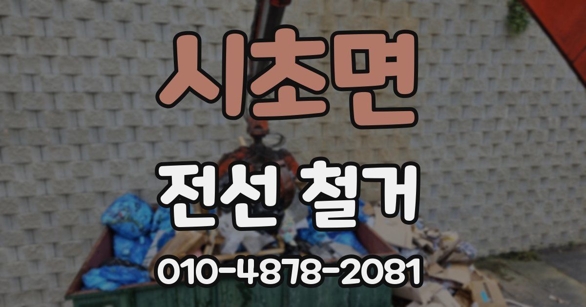시초면 전선 철거