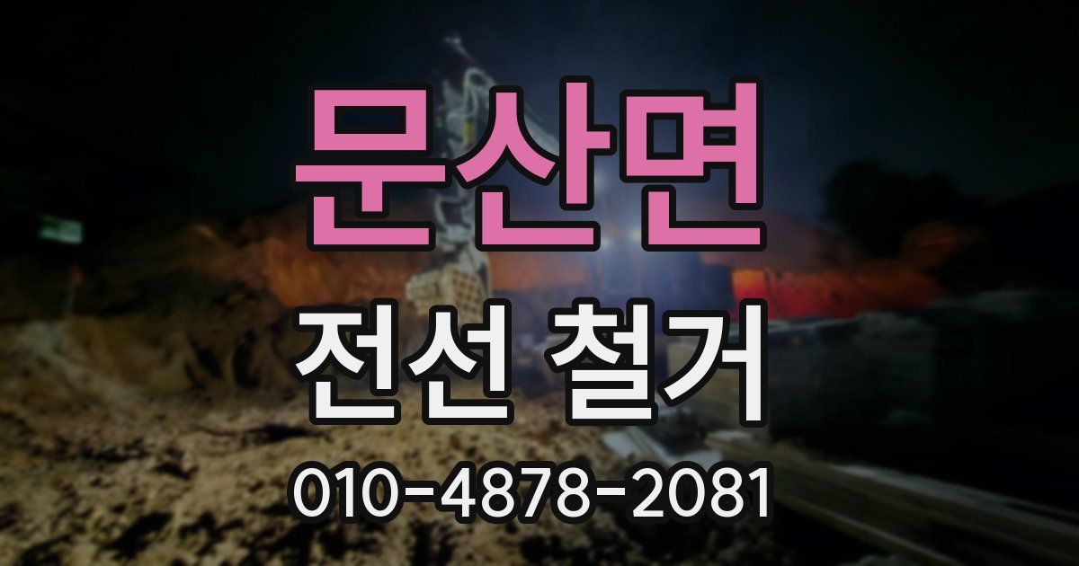 문산면 전선 철거
