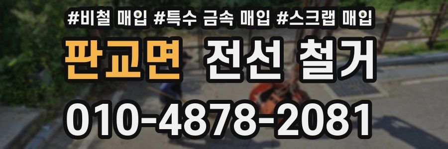 판교면 전선 철거