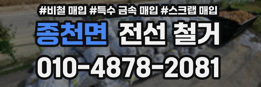 종천면 전선 철거
