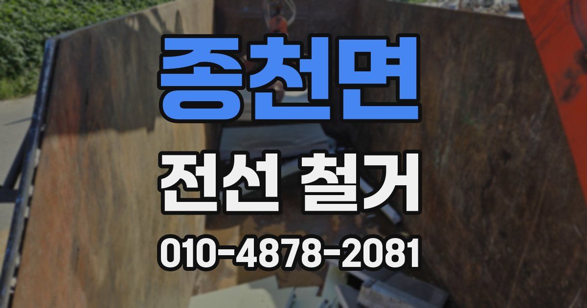 종천면 전선 철거