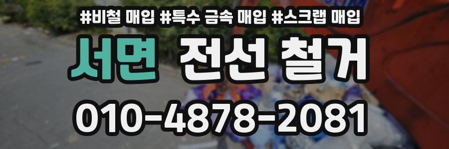 서면 전선 철거