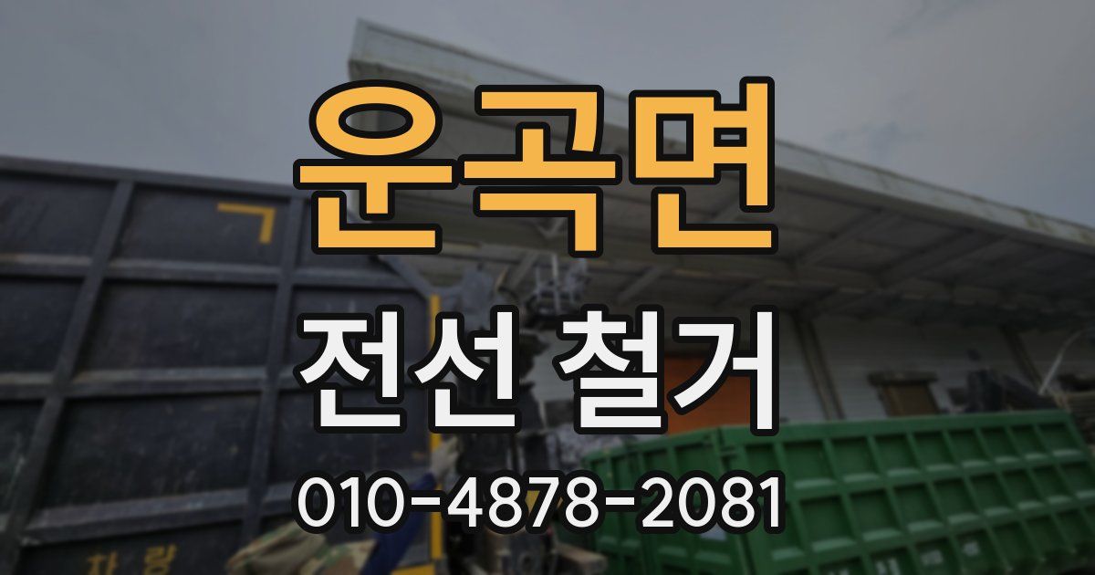 운곡면 전선 철거